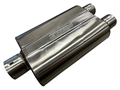 3" Inlet/2.5" Outlets "Chambered Series" Muffler (Center Inlet, Offset Outlets) 25-1099
