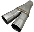 Universal Y-Pipe (3" Inlets/3.5" Outlet) Stainless 25-1144