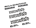 Silverado High Country Emblems in Black 86539788