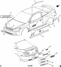 Cobalt 2 Dr Moldings