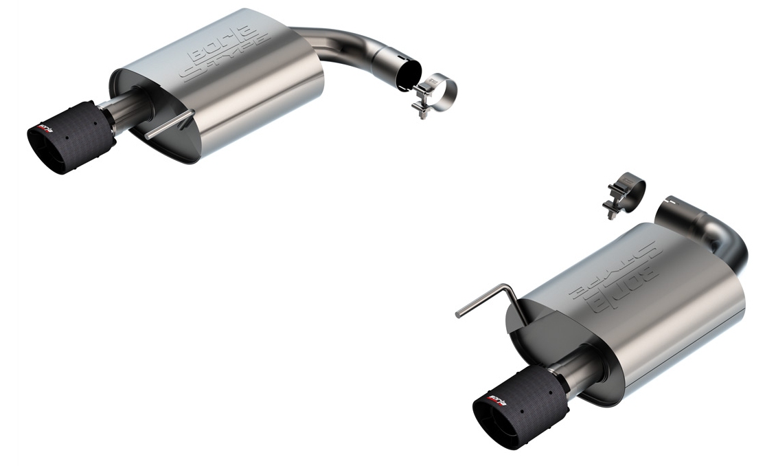 Borla 2024 Ford Mustang GT 5.0L V8 w/o Active Exhaust S-Type Axle-Back Exhaust System - Carbon Fiber 11983CFBA