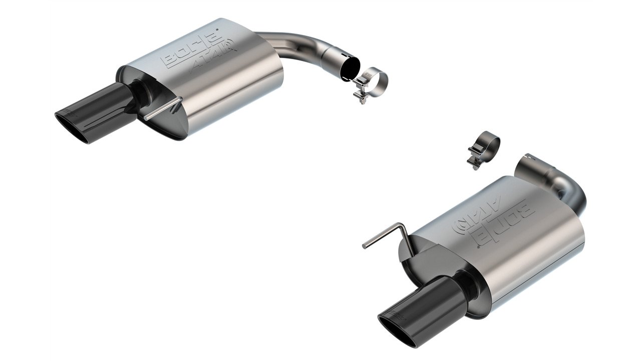Borla 2024 Ford Mustang GT 5.0L V8 w/o Active Exhaust ATAK Axle-Back Exhaust System - Black Chrome 11984BC