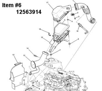 Insulator, Air Intake 12563914