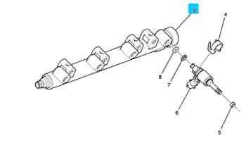 LNF Cobalt Fuel Rail 12615400