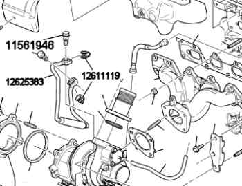 Pipe, Turbo Oil Feed 12708763