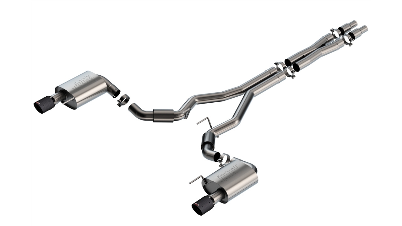 Borla 2024 Ford Mustang GT 5.0L V8 w/o Active Exhaust S-Type Cat-Back Exhaust System - Carbon Fiber 140960CFBA