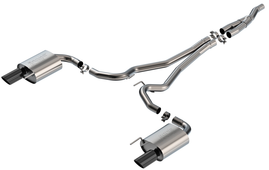 Borla 2024 Ford Mustang 2.3L Ecoboost 2.50 S-TYPE Black Chrome Catback Exhaust - Non-Active 140979BC