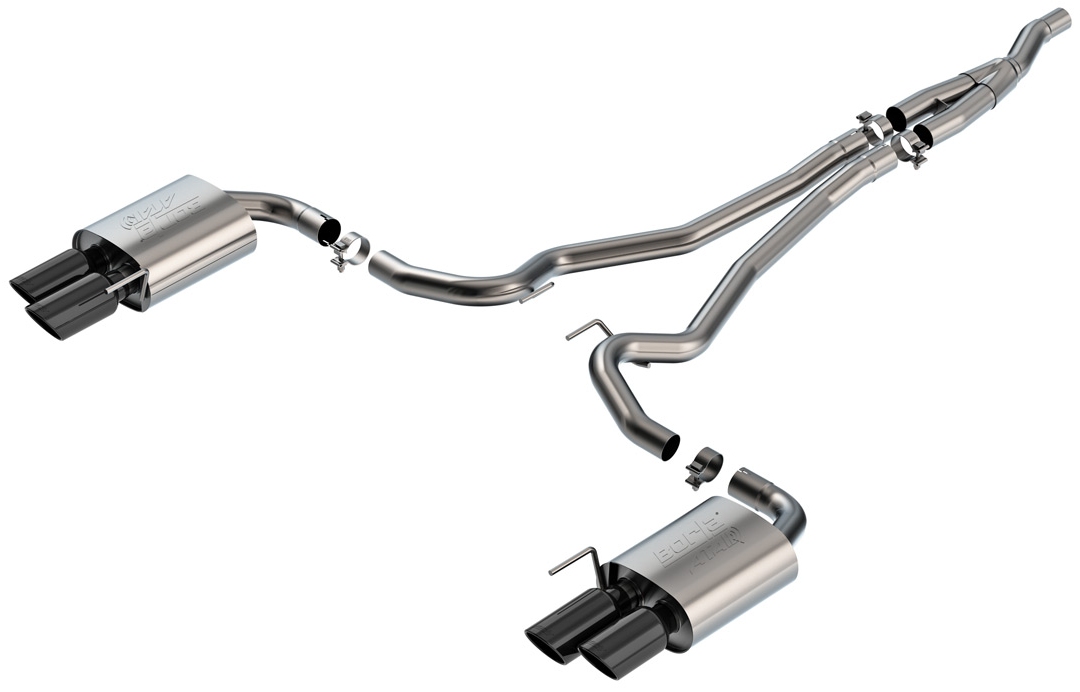 Borla 2024 Ford Mustang Ecoboost 2.3L ATAK Catback Exhaust Black Chrome w/ Quad Tip - Non-Active 140982BC