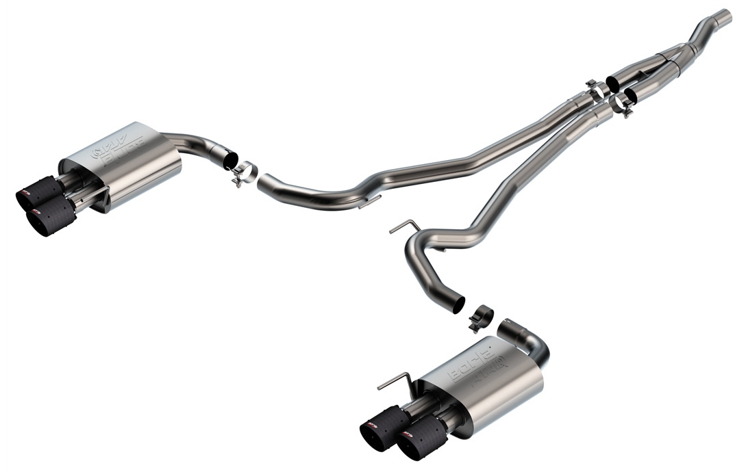 Borla 2024 Ford Mustang 2.3L Ecoboost ATAK Catback Exhaust CF BA w/ Quad Tips - Non-Active 140982CFBA