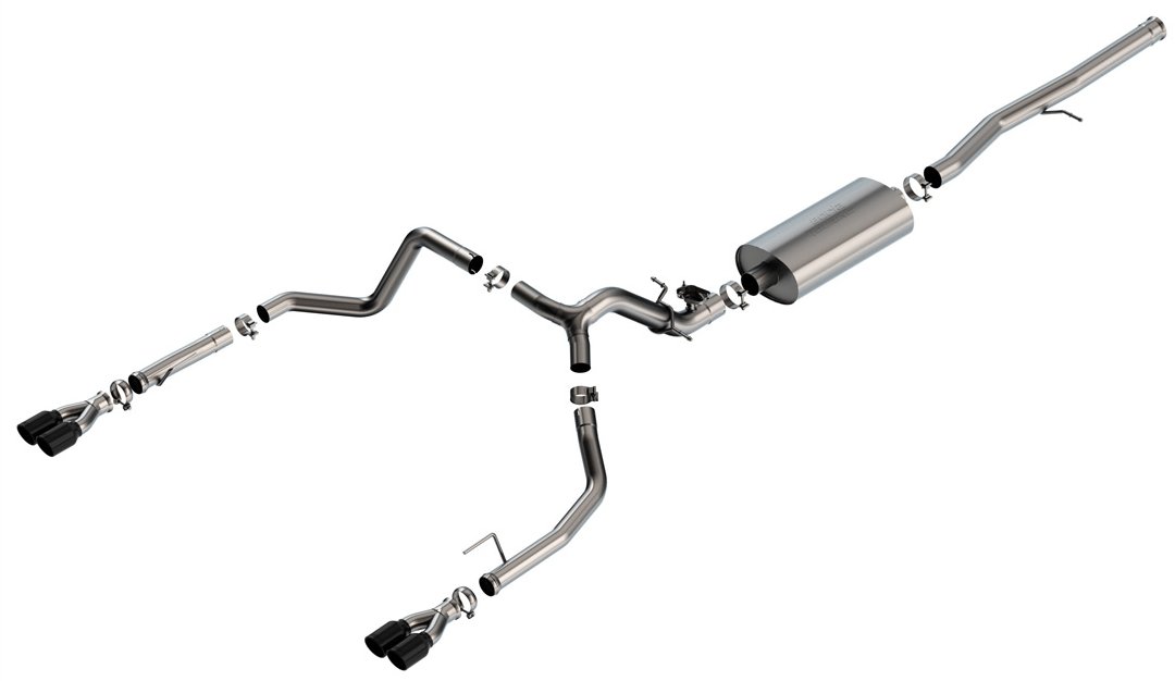 Borla 2024 Chevy Silverado 1500 6.2L V8 Touring Catback Exhaust w/ Simulator - Black Chrome 140991BC