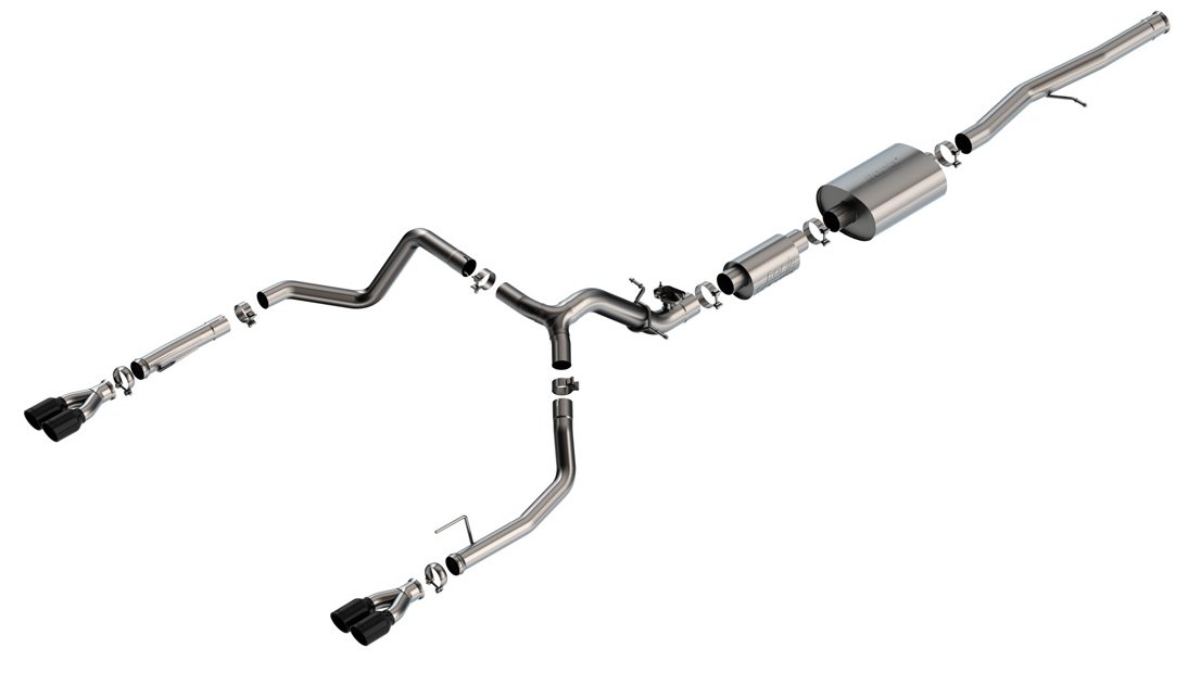 Borla 2024 Chevy Silverado 1500 6.2L V8 S-Type Catback Exhaust w/ Simulator - Black Chrome 140994BC