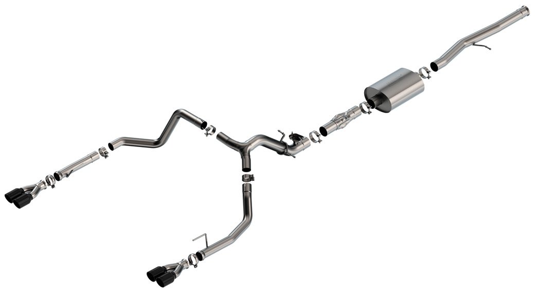 Borla 2024 Chevy Silverado 1500 6.2L V8 ATAK Catback Exhaust w/ Simulator - Black Chrome 140997BC