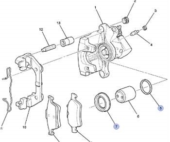 Seal Kit, LNF Rear Caliper Repair Kit 18048685