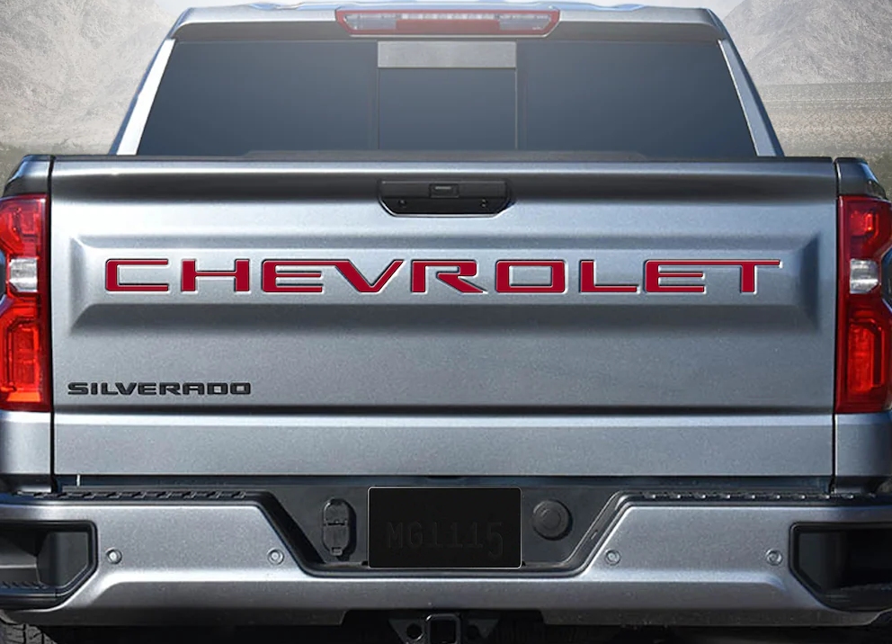 3-D Urethane CHEVROLET Tailgate Lettering in Gloss Red 19432561