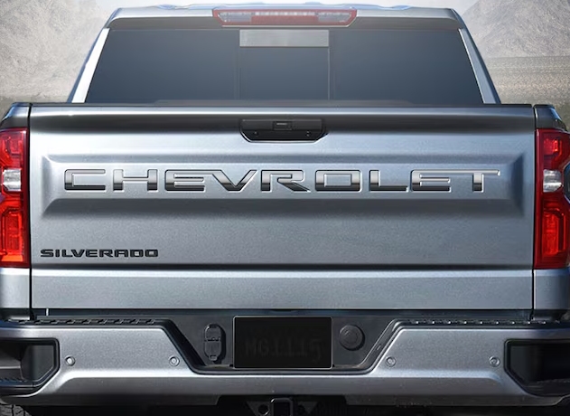 3-D Urethane CHEVROLET Tailgate Lettering in Liquid Chrome 19432562