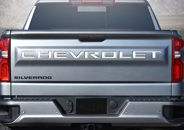 3-D Urethane CHEVROLET Tailgate Lettering in Gloss White 19432565