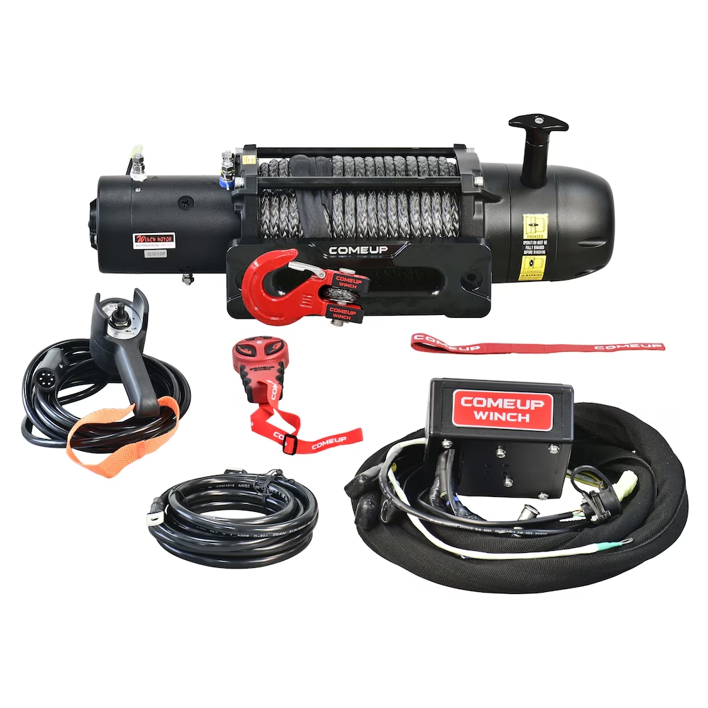9,500 lbs Winch and Controller for Off-Road Bumper by COMEUP 19540592