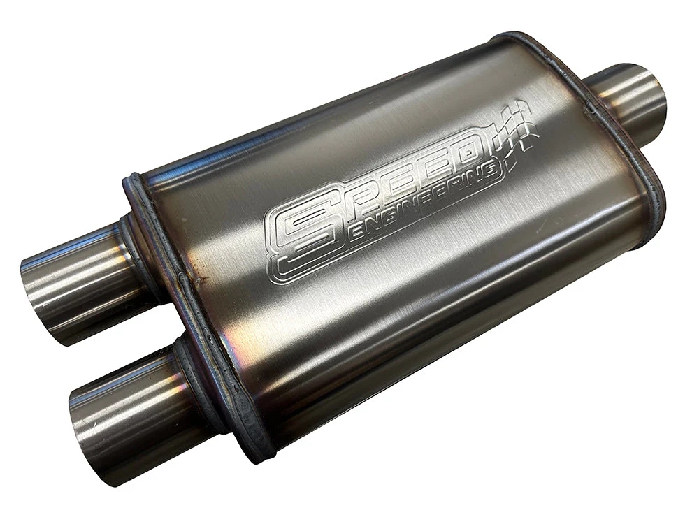 3" Inlet/2.5" Dual Outlets "Street Series" Muffler (Center Inlet, Dual Outlets) 25-1103
