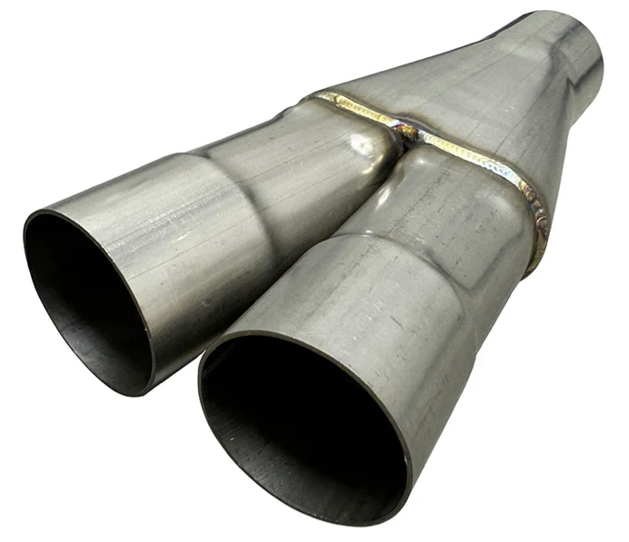 Universal Y-Pipe (2.5" Inlets/3" Outlet) Stainless 25-1143