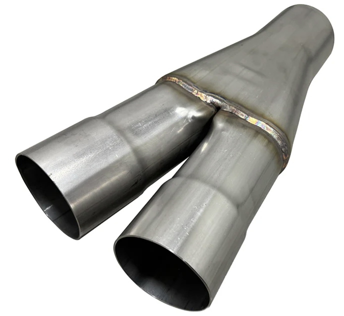 Universal Y-Pipe (3" Inlets/3.5" Outlet) Stainless 25-1144