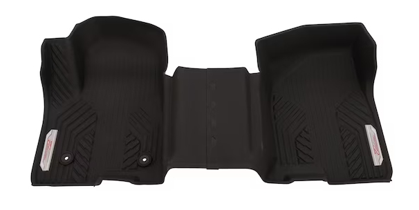 First-Row Interlocking Premium All-Weather Floor Liners in Jet Black with Chrome Z71 Logo 84348123