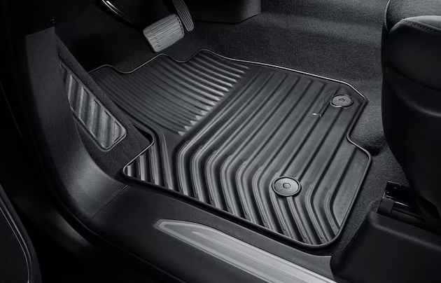 Crew Cab First- and Second-Row Premium All-Weather Floor Mats in Jet Black 84521602