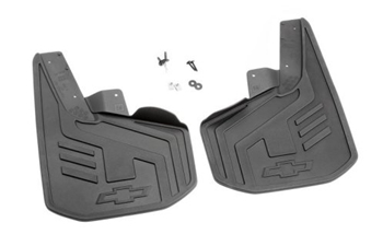 Colorado 2023+ Z71 Front Flat Splash Guards in Black with Bowtie Logo 84944123