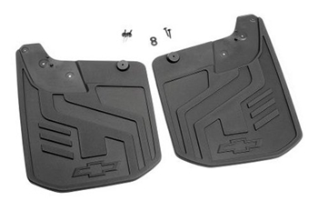 Colorado 2023+ Rear Flat Splash Guards in Black with Bowtie Logo 84944127