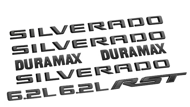Silverado RST Emblems in Black 86539782