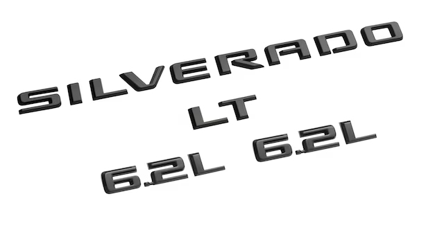Silverado LT Trail Boss Emblems in Black 86539786