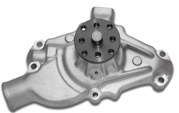 Aluminum Mechanical Water Pump, Chevy SB, Short, Standard Rotation, Satin BPP1668
