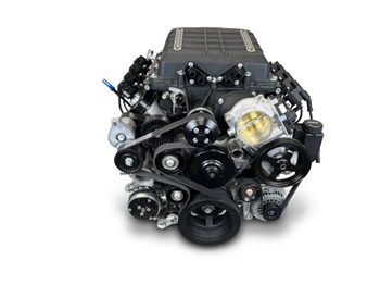 PSLS3769SCTKB LS Compatible Pro Series 376 C.I. Deluxe Dressed, Supercharged, Black Pulley Kit PSLS3769SCTKB